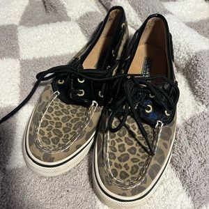 SPERRY loafer boat shoe leopard